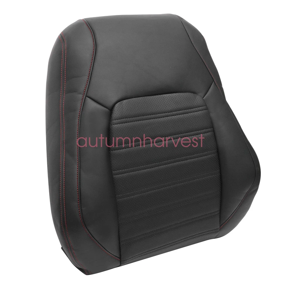 Cubierta de asiento perforada superior de pasajero negra para Volkswagen Jetta GLI 2011 a 2018 Foto 2 de 4