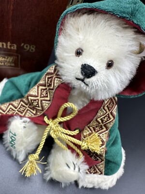 Steiff  Teddybär JAPAN CHRISTMAS TEDDY BEAR LITTLE SANTA 652776 '98 TOP! Selten