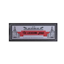 Personalised Summer The Lockdown Arms Black Spot Bar Runner Cocktail Party Mat