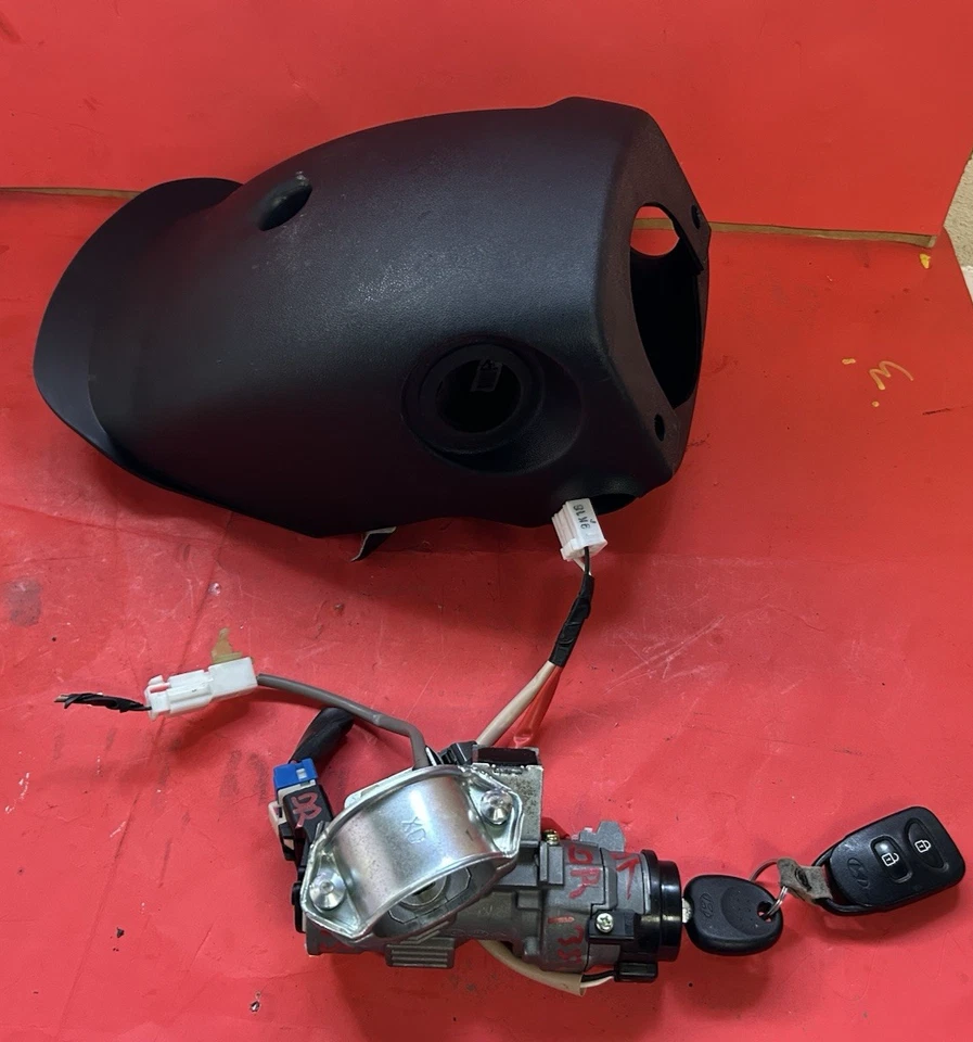 ♨️10 11 12 2010 2011 Hyundai Tucson Ignition Switch Lock Cylinder Assembly & Key Foto 4 de 4