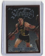 1996-97 Finest Sterling #90 John Stockton Utah Jazz Basketball Card