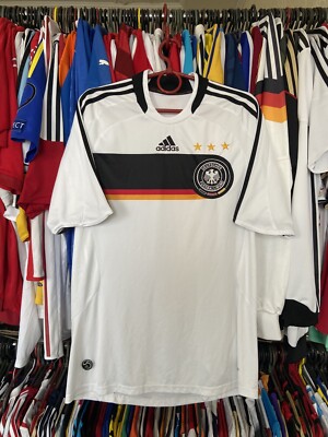 GERMANY 2008 2009 HOME SHIRT JERSEY ADIDAS 613200 sz M MEN WHITE