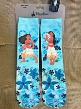 Nuevos calcetines juveniles azules gallo Moana Pua Pig & Hei Hei de los parques de Disney grandes L