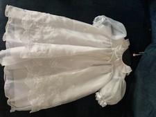  GORGEOUS PHYLLIS INFANT CHRISTENING or BAPTISM DRESS-LONG WHITE- MANY DETAILS