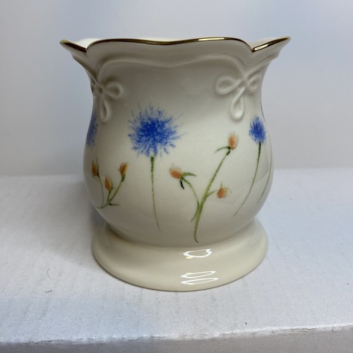 Lenox Classic Set of 3 Floral Votives Porcelain Flowers Blue Orange Gold - Picture 12 of 21