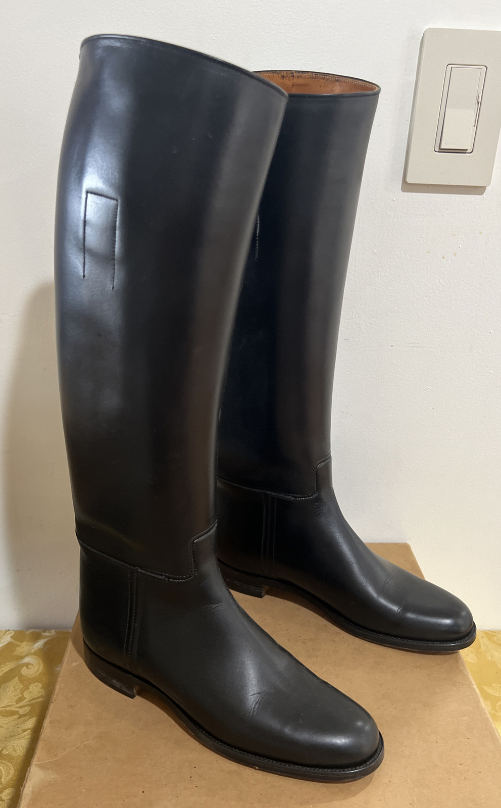 Marlborough Leather Knee High Black Riding Tall Boots… Gem
