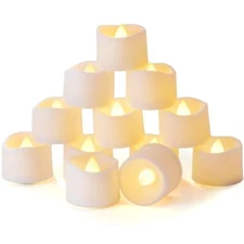 Timer Tea Lights Candles Battery Operated Candles with 6H Timer, Auto On Dail...