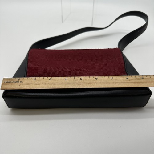City DKNY Square mini bag in black /maroon Leather Trim - Picture 7 of 10