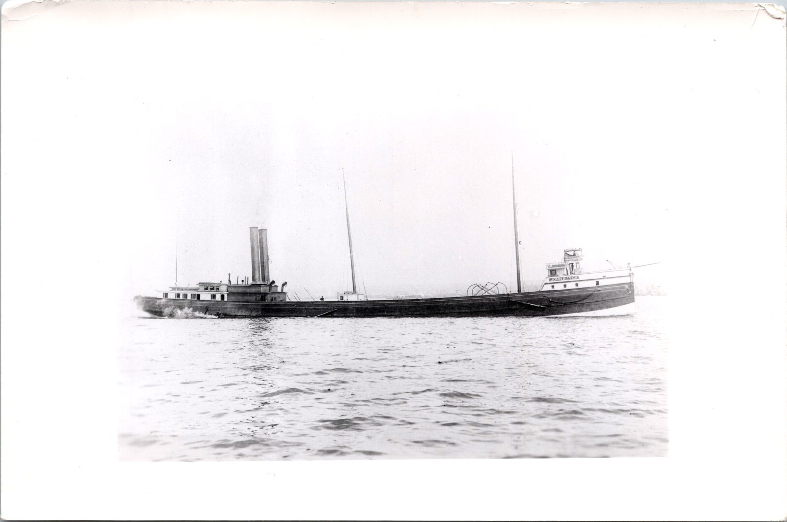 Single Stack Steam Freighter Great Lakes Steamer Freighter