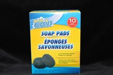 Scrub Buddies, Steel Wool Scrubbing Soap Pads Tampons Savonneux, 10 Pack