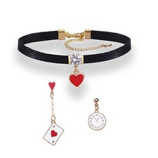 Halloween Queen Accessories for Women,Heart Crown Headband Red Heart Black Ch...