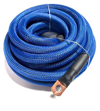 50ft 1/0 Gauge BLUE SNAKESKIN OFC Wire Strands Copper Marine Cable AWG