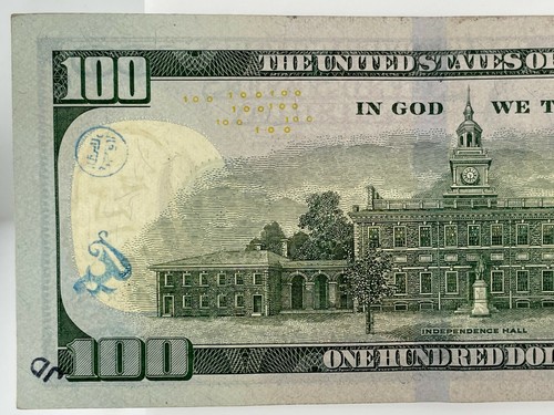 2009-A $100 Star Note: Block LA 09917566 * With a Rare Foreign Chop-marked. - Picture 2 of 6