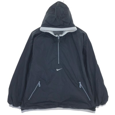 90'S Nike reversible hooded half-zip nylon pullover, men's 90'S Nike reversible hooded half-zip nylon pullover, men's