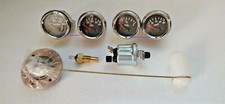 Gauges Kit- 52 Electrical Temp Pressure Oil Fuel Volt Senders Black Chrome