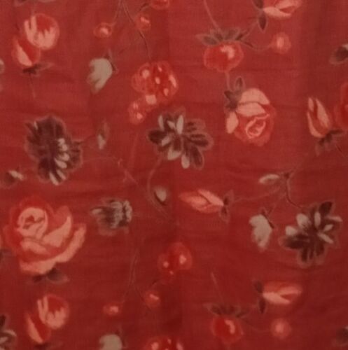Coldwater Creek Dress 8 Linen Floral Roses Fully Lined Cottagecore Summer Shift - Picture 2 of 6