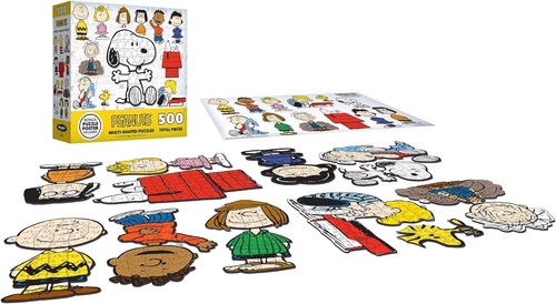LPF Peanuts Multi-Shaped Featuring Snoopy & the Gang 500 Piece Jigsaw Puzzle, Mu - Picture 8 of 9
