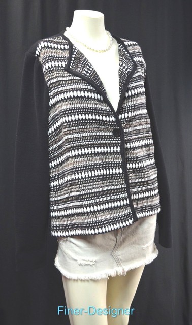 Chicos cardigan Sweater coat Cover Top chunky woven knit Tribal Chico 2 M L NEW | eBay