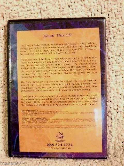 Apologia The Human Body Fearfully and Wonderfully Made V 7.0 2 CD Full Course - Image 4 of 4