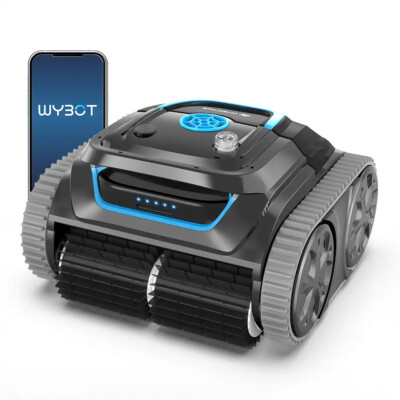 Poolroboter WYBOT Poolreiniger Akku Kabellos Poolsauger Boden und Wand mit APP