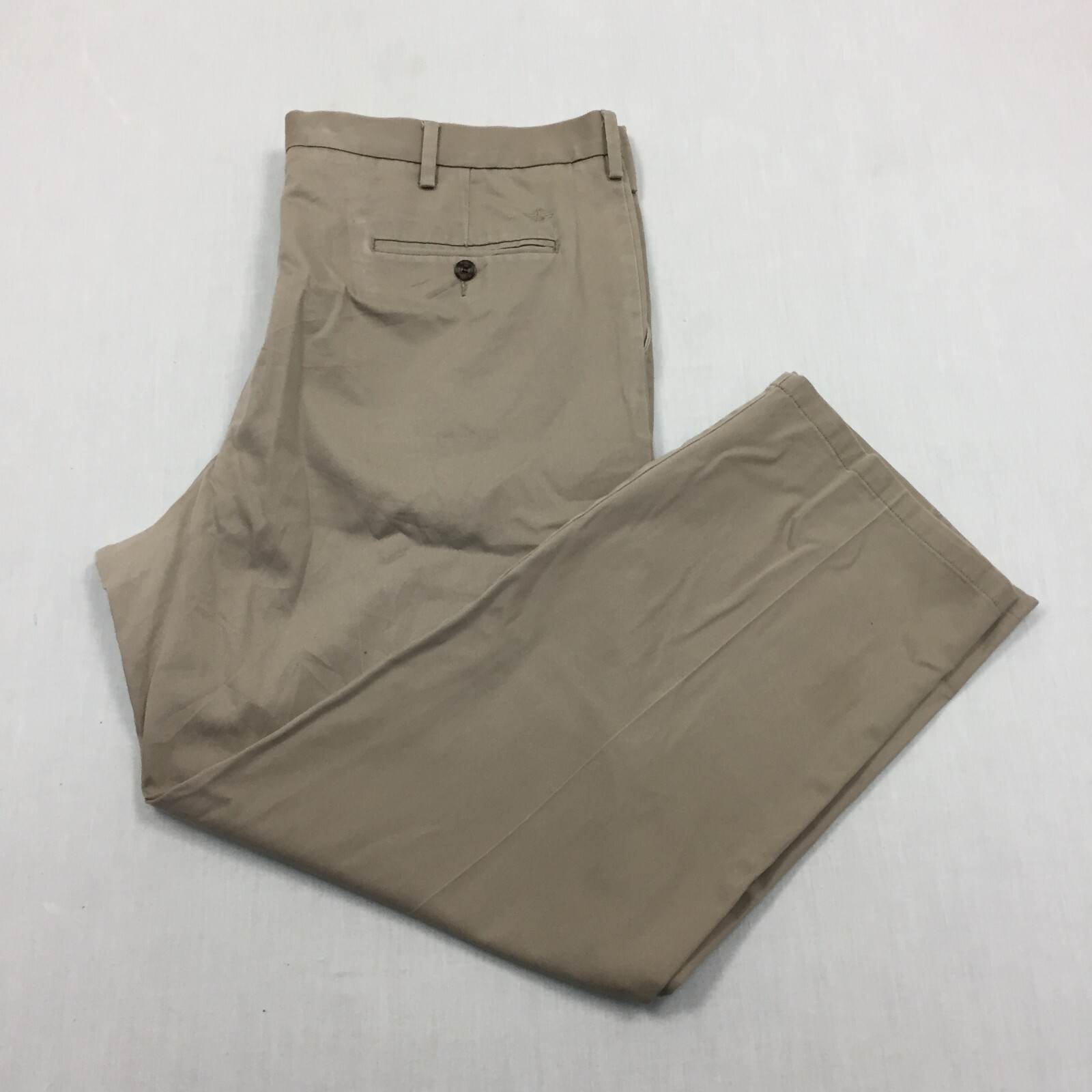 Dockers Chino Trousers Cotton Pants Straight Fit Mens Size 42W 30L Beige
