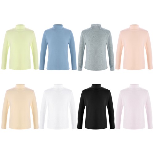 Niños Niños Niñas Pullover Ejercicios Top Capa Base Camisa Ciclismo Camiseta Interior Básica - Imagen 3 de 63