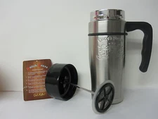 COFFEE DUTCH PRESS FRENCH STAINLESS STEEL TRAVEL CAR MUG CUP TO BREW TEA COFFEES