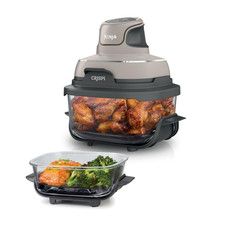 Crispi Friteuse Sans Huile Portable, 3,8L, 4-En-1: Frire Sans Huile, Rôtir
