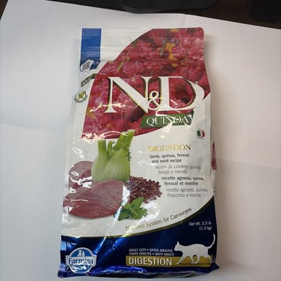 Farmina N&D, Quinoa Digestion Lamb Quinoa Fennel and Mint Recipe Dry Cat Food...