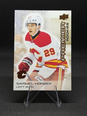 2024-25 UD Premier Rookies Samuel Honzek /399 #129 RC - Calgary Flames