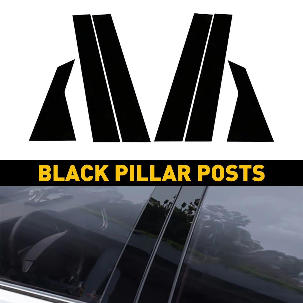 6Pcs For 2022 Honda Civic Door Pillar Trim Post Gloss Black Car Auto Accessories