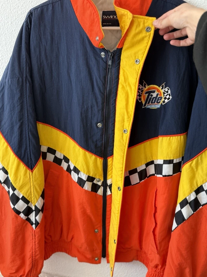 Vintage Nascar Racing Jacket Ricky Rudd Tide Crew XL 10th Anniversary Embroider - Image 3 of 4