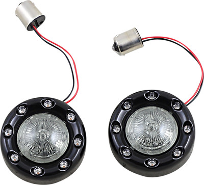 Custom Dynamics PB-BR-RR 56-BS ProBEAM Bullet Ringz 1156 Rear Turn Signals Bl...