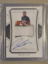 2020-21 Panini National Treasures - Clutch Factor Signatures Rudy Gay 40/99