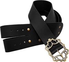 Lord of Battles Pirate Leather Belt with Sword Hanger Baldric Hanging... 