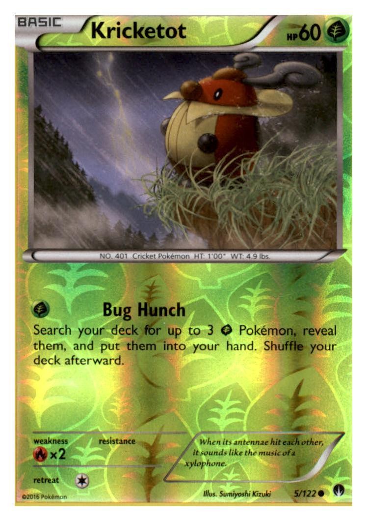 Kricketot 5/122 Common BREAKpoint Pokemon Reverse Holo Lightly Played
