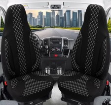 Schonbezüge Sitzbezüge für BMW X5 E70 Bj 2006-13 in Schwarz/Weiße Naht PL408