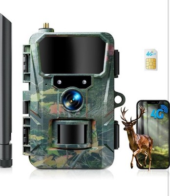  Trail Camera Cellular Wildlife, Connect Nationwide 4G LTE 2K 48MP
