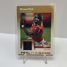2007 Fleer Ultra Football Michael Vick Feel The Game Relic #FTG-MV. Falcons