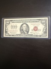 1966 $100 VERY CRISP - XF/AU Red Seal US Note A00465130A