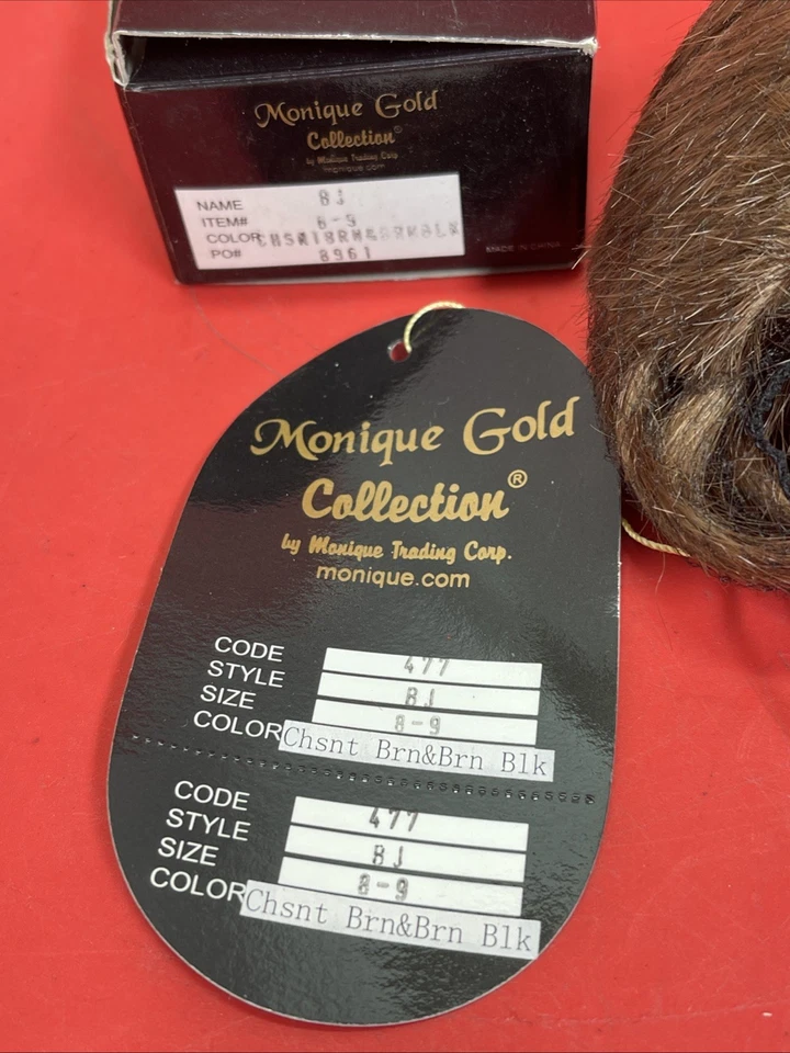 Monique Collection Doll Wig, DORIS  SZ 8-9   Brown  NEW, MINT - Image 2 of 3