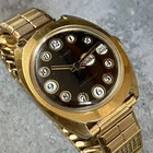 Vtg 70’s Timex Marlin Telephone Dial Watch Men’s 34mm Gold Tone Day Date ~ READ