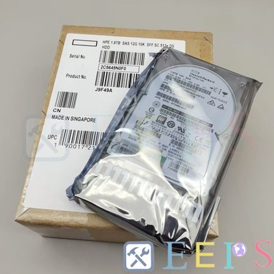 New HPE J9F49A 787649-001 MSA 1.8TB 2.5'' SAS 10K 12G SFF BC HDD Hard Drive