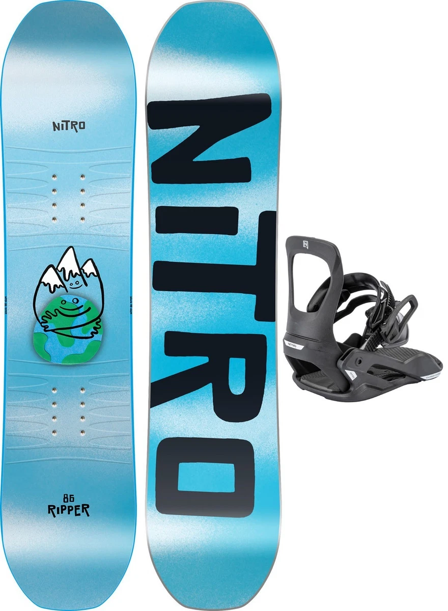 Nitro Snowboards POISON '22 All Mountin Freeride Rilegatura Snowboard, Ultra Black, S/M