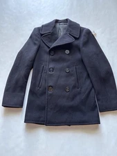 VINTAGE Wool Peacoat Size 34 STERLINGWEAR OF BOSTON MILITARY ISSUED-US NAVY