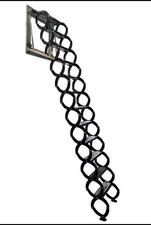 INTBUYING 9.8ft Wall-Mounted Attic Stair Loft Wall Ladder Al-Mg Alloy Black
