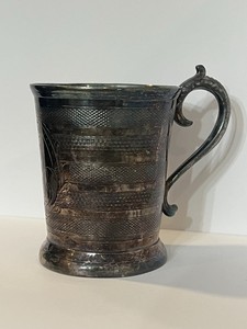 Antique Rogers Smith & Co Hartford Silverplate Mug Tankard Baby Cup Monogram