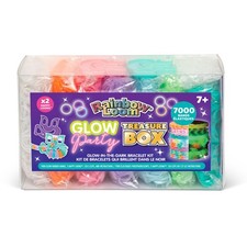 Treasure Box Glow in the Dark Edition - 7000 Glow Rubber Bands, 2 Happy Looms,
