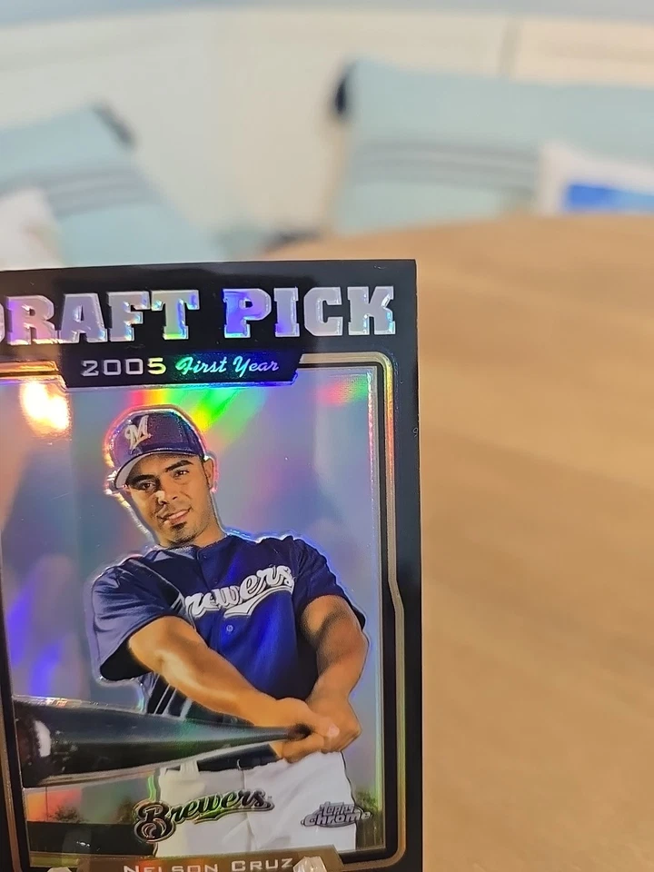 Nelson Cruz дебютант #014/250 2005 Topps хром обновление черный переливающийся MLB SP HOT - Изображение 4 из 4