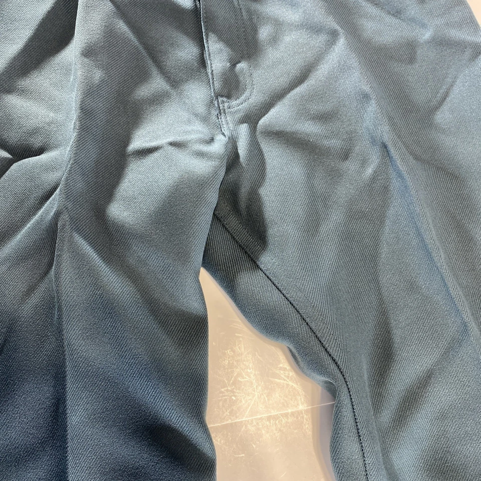 Винтажный Levi's Sta-Prest мужчин 34 x 29 бирюзовый синий постоянный пресс платье брюки коричневый вкладка - Изображение 4 из 4